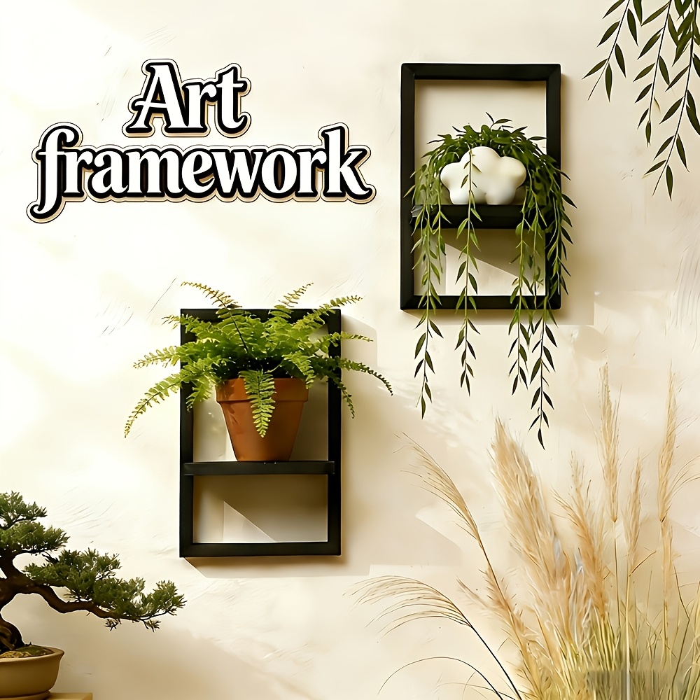 Floating Shelves - 2 Black Floating Shelves, Wood Wall