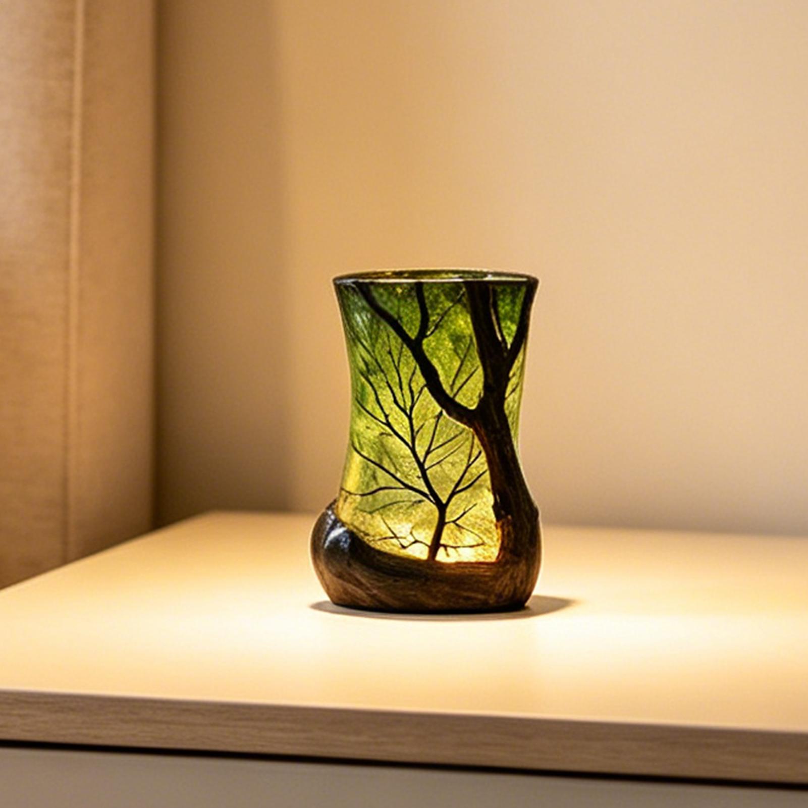 Home Decor Inspo - Bedside Table Lamp Forest Nightlight Decorative