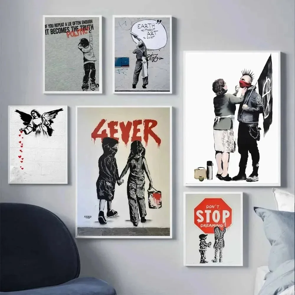 Home Decor Minimal - 1pc frameless Street Culture Graffiti Art