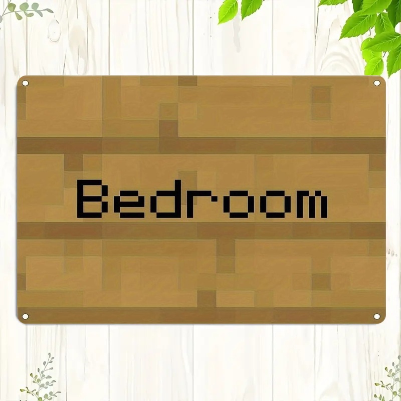 Home Decor Games Free - Vintage Pixel Art Bedroom Sign |