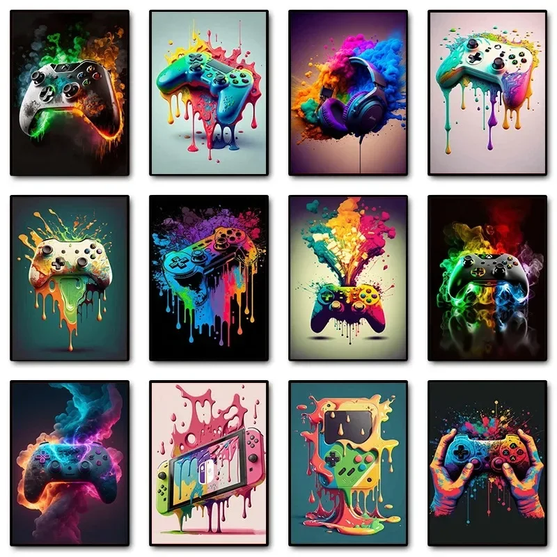 Home Decor Game - Colorful Pop Art Gamer Controller Gaming