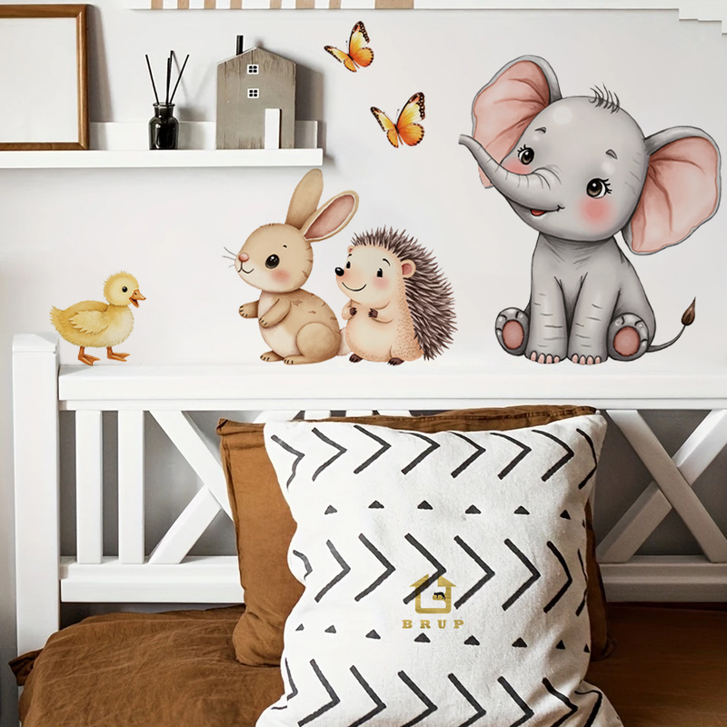Home Decor Kit - Cartoon Animal Wall Sticker - Elephant