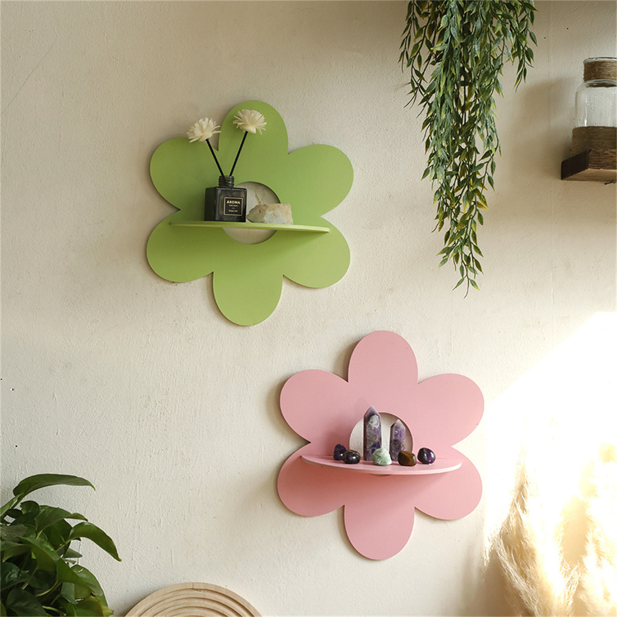 Floating Shelves - Flower Crystal Shelf Display Boho Floating