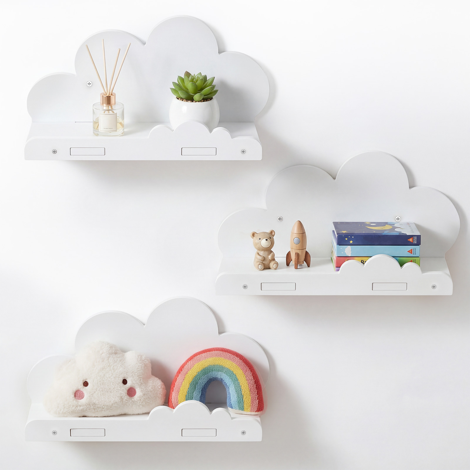 Floating Shelves - 3 Pcs Cloud Shape Floating Shelf