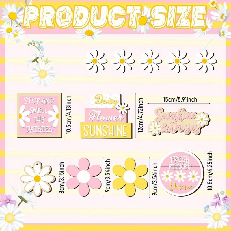 Daisy Tiered Tray Decor Summer - Home Decor Daisy ulasan dan harga