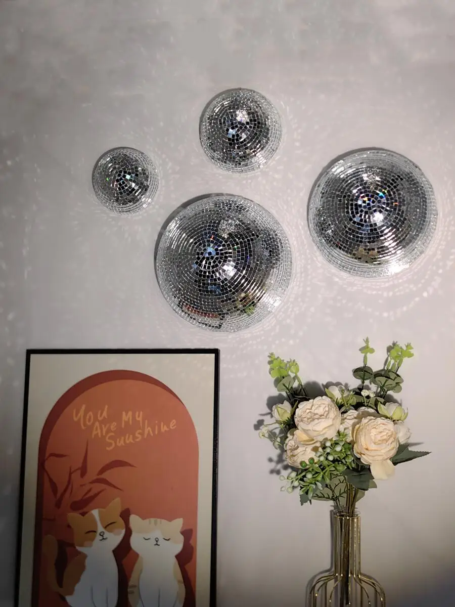 New Wall Disco Ball Mirrored D - Home Decor Mirror ulasan dan harga