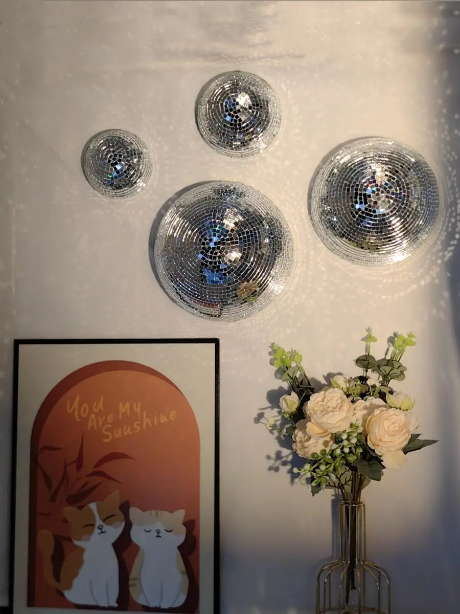 New Wall Disco Ball Mirrored D - Home Decor Mirror ulasan dan harga