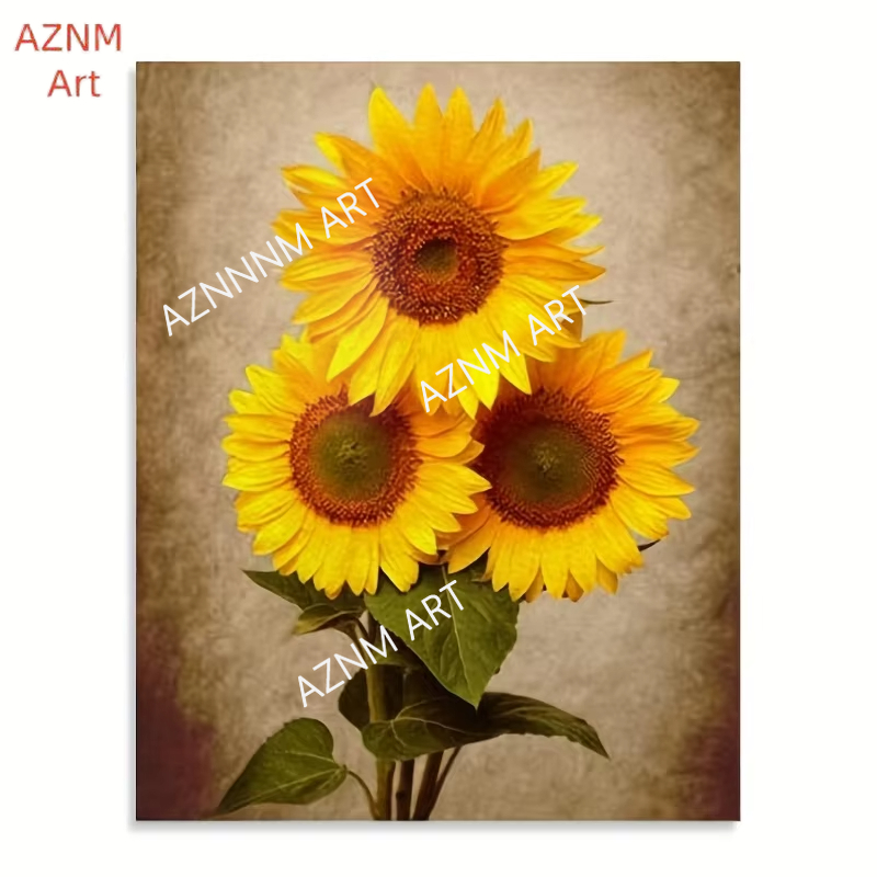 1/3PCS Deco Sunflower Canvas W - Home Decor Minimalist Style ulasan dan harga