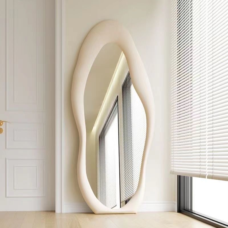 Cream Color Irregular Full Len - Home Decor Mirror ulasan dan harga