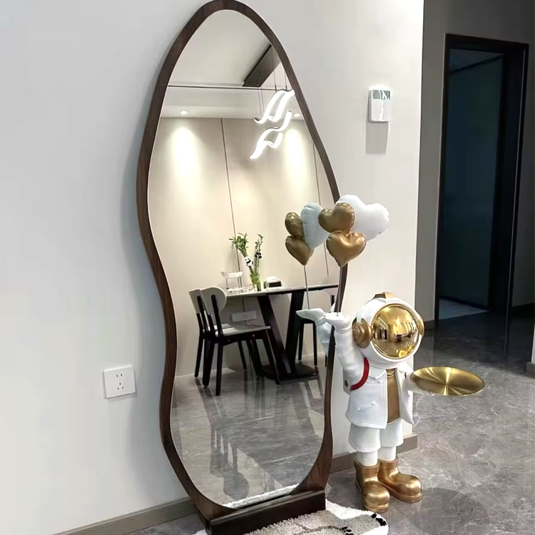 Cream Color Irregular Full Len - Home Decor Mirror ulasan dan harga
