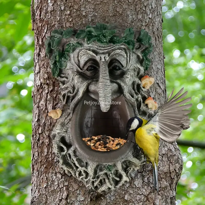 Outdoor Garden Yard Tree Face  - Home Decor Statue ulasan dan harga