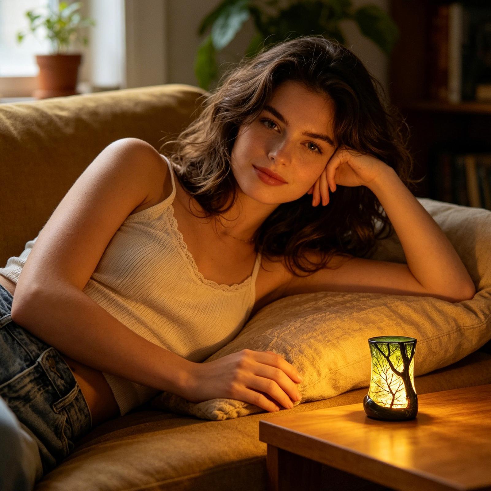 Bedside Table Lamp Forest Nigh - Home Decor Inspo ulasan dan harga