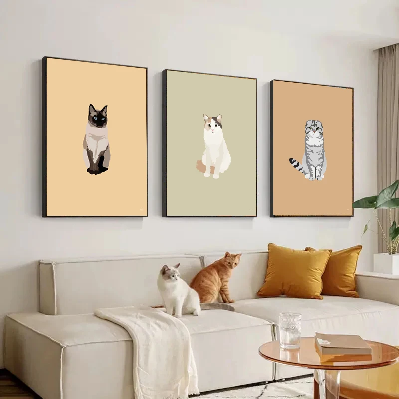 Cute Siamese Sphynx Scottish F - Home Decor Minimal ulasan dan harga