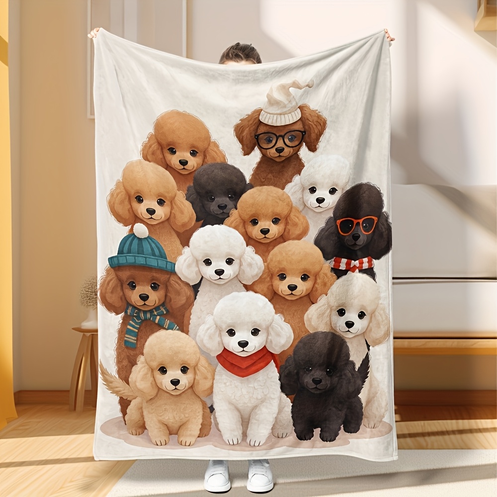 Fluffy Dog Friends Blanket Thr - Home Xmas Decor Ideas ulasan dan harga