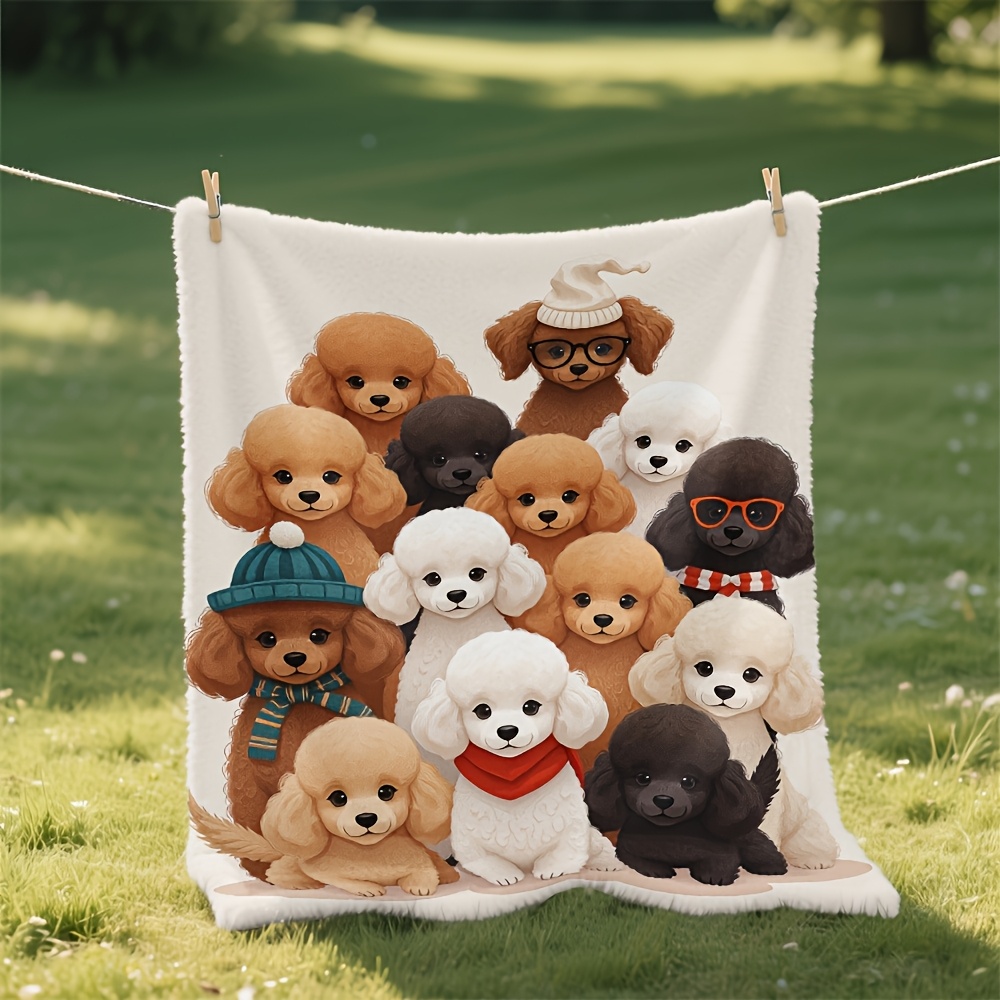 Fluffy Dog Friends Blanket Thr - Home Xmas Decor Ideas ulasan dan harga