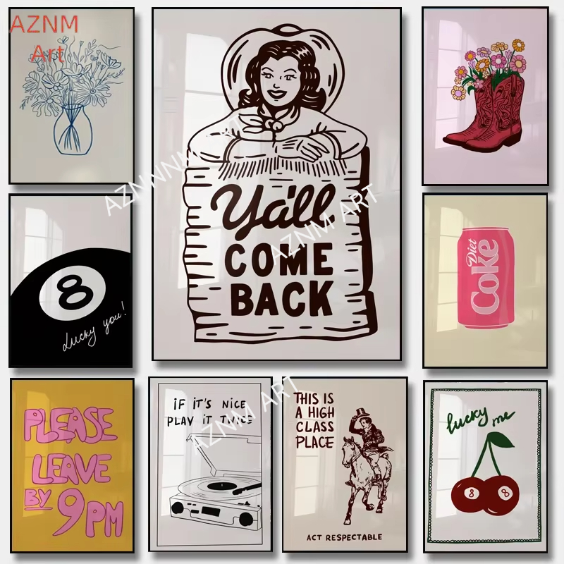 Minimalist Print Aesthetic Pos - Home Decor Minimalist Style ulasan dan harga