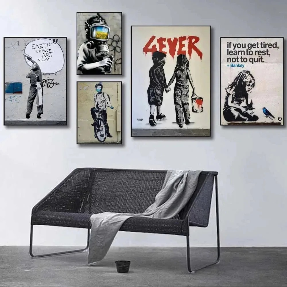 1pc frameless Street Culture G - Home Decor Minimal ulasan dan harga