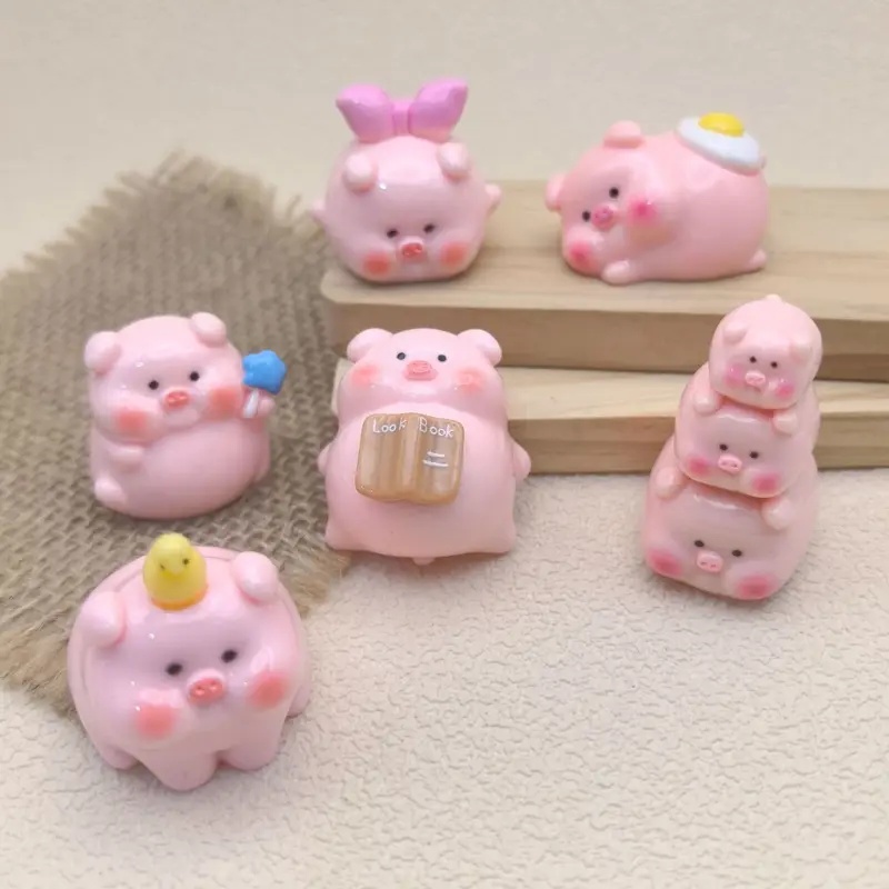 6Pcs Cute Pink Pig Car Dashboa - Home Decor Mirror ulasan dan harga