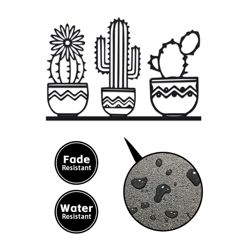 Rustic Cactus Metal Wall Decor - Home Decor Garden Ideas ulasan dan harga