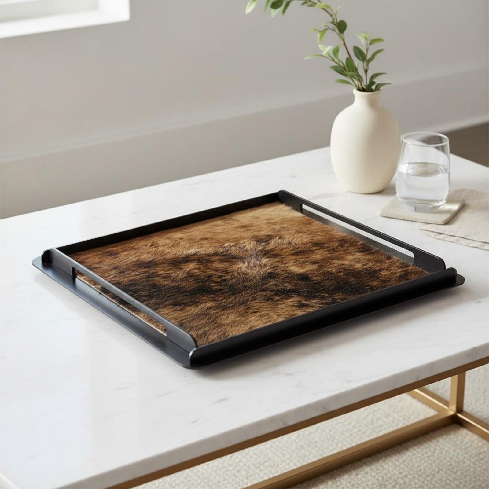 Horsehair Decorative Tray Crea - Home Decor Frames ulasan dan harga