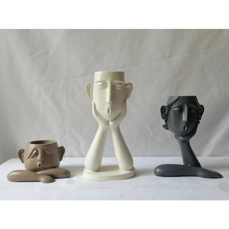 Nordic Abstract Face Planter M - Home Decor Garden Ideas ulasan dan harga