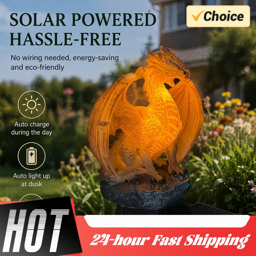 Dragon Solar Garden Light Ener - Home Decor Gothic ulasan dan harga