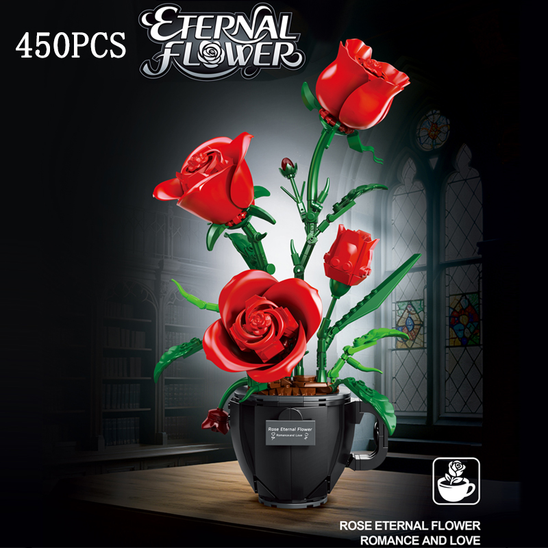 MOC Coffee Cup Flower Building - Home Decor Daisy ulasan dan harga