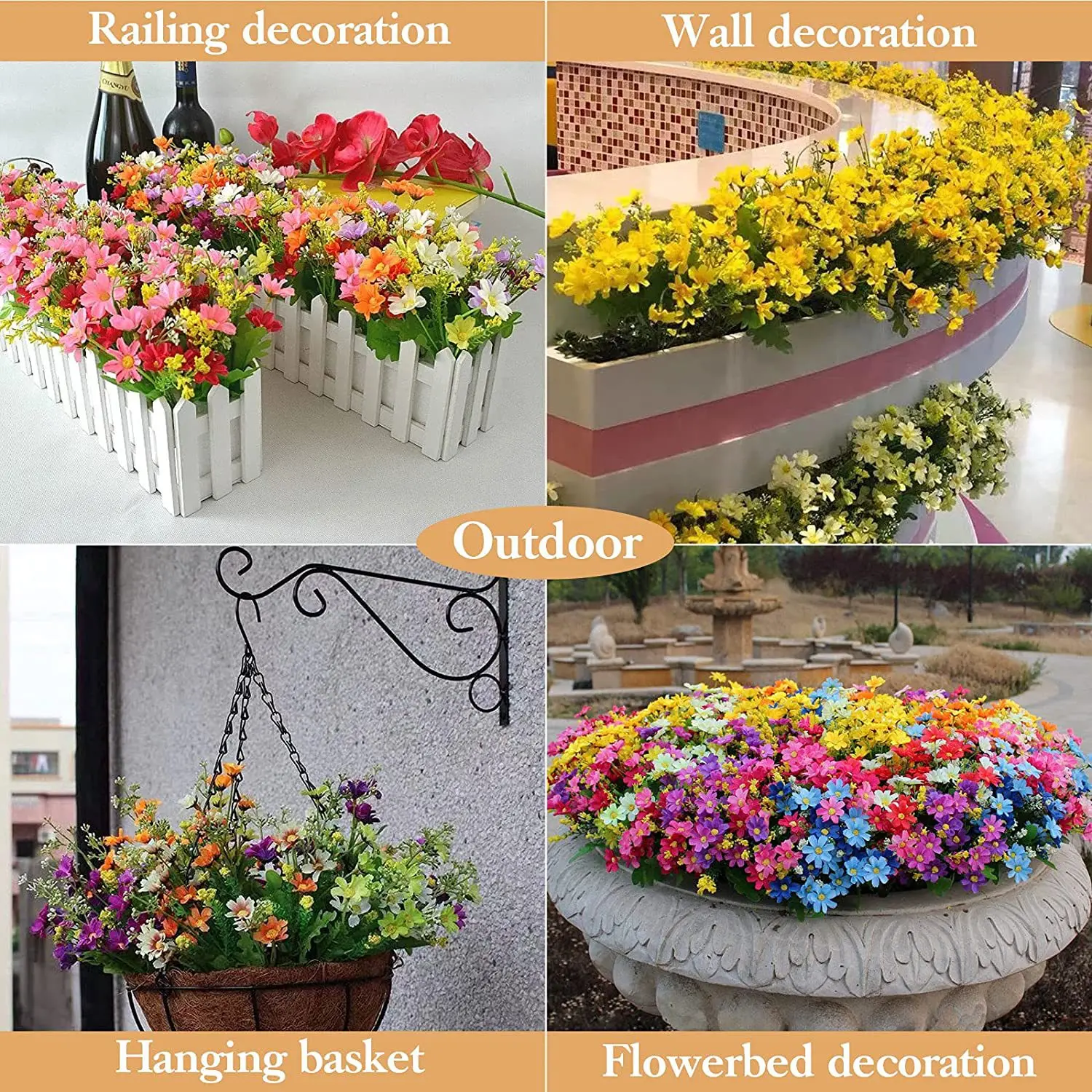 32cm Artificial Flower Jumping - Home Decor Daisy ulasan dan harga