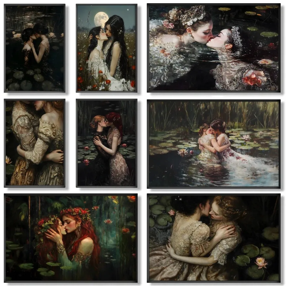 Victorian Lesbian Gothic Poste - Home Decor Gothic ulasan dan harga