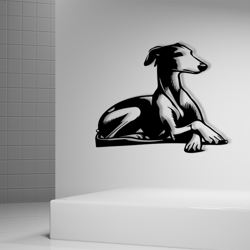 Modern Iron Dog Wall Sculpture - Home Decor Garden Ideas ulasan dan harga