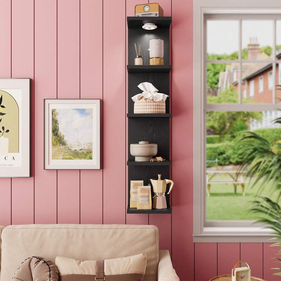 5 Tier Wall Mounted Shelf Unit - Floating Shelves ulasan dan harga