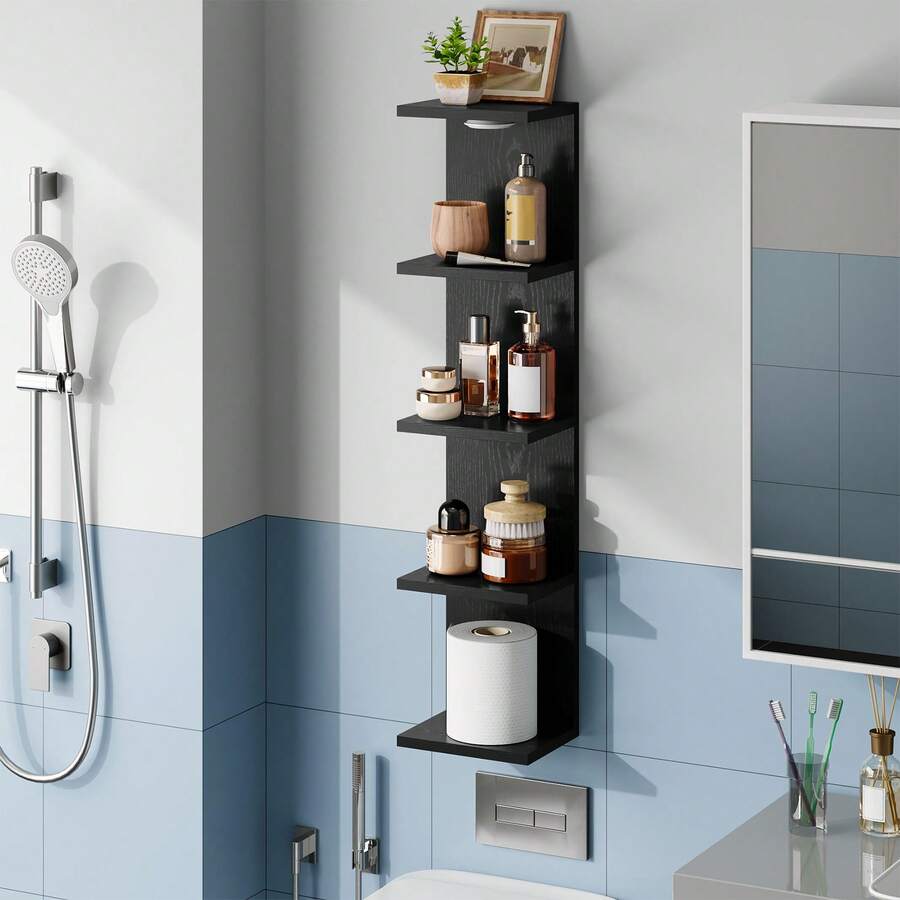 5 Tier Wall Mounted Shelf Unit - Floating Shelves ulasan dan harga