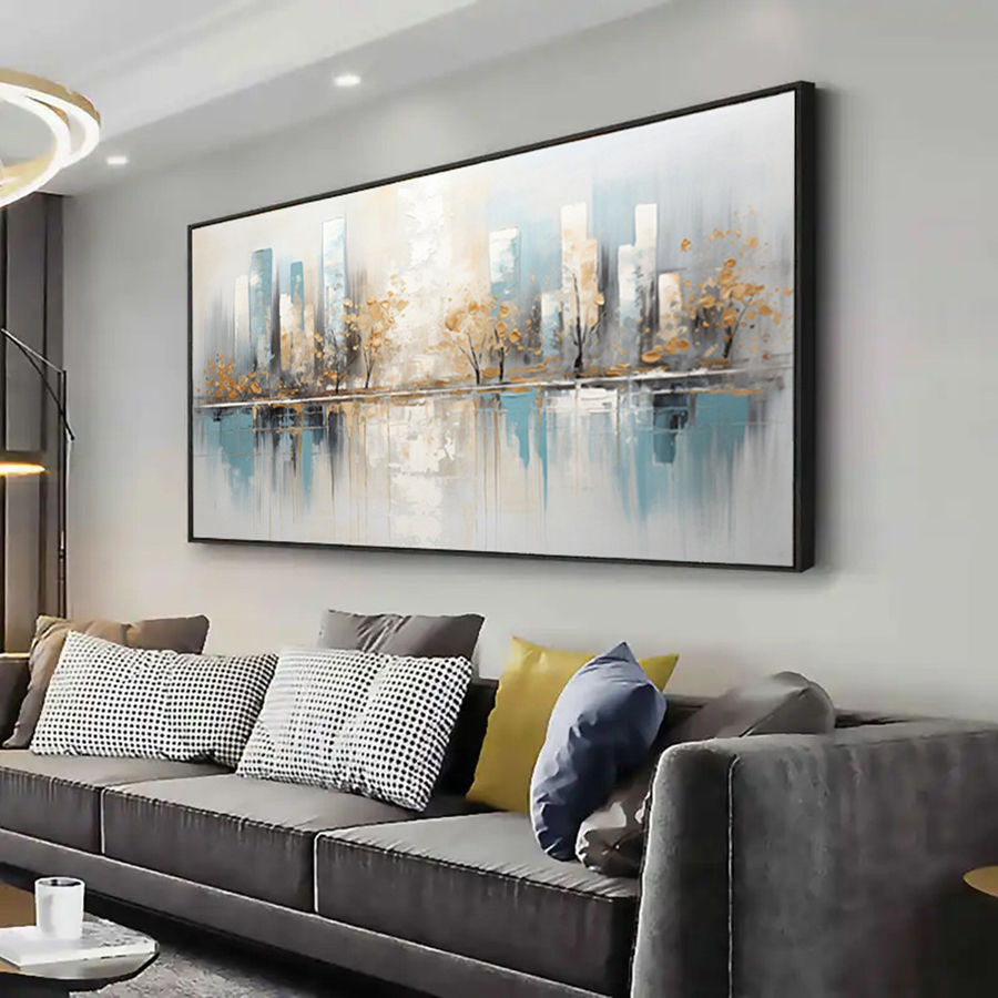 Frameless Modern Abstract Canv - Home Decor Minimal ulasan dan harga