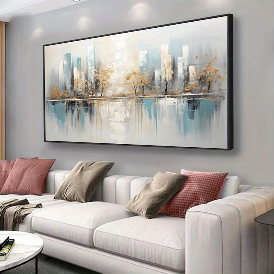 Frameless Modern Abstract Canv - Home Decor Minimal ulasan dan harga