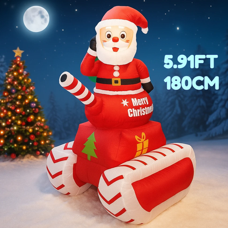 5.91FT Inflatable Toy Santa Ca - Home Decor Xmas Gifts ulasan dan harga