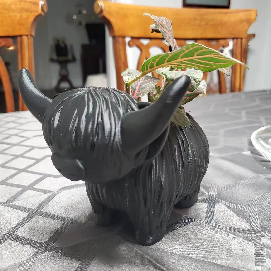 Highland Cow Resin Figurine -  - Home Decor Garden Ideas ulasan dan harga