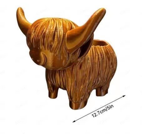 Highland Cow Resin Figurine -  - Home Decor Garden Ideas ulasan dan harga