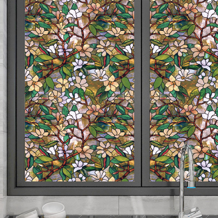 Flower Pattern Electrostatic W - Home Decor Mirror ulasan dan harga