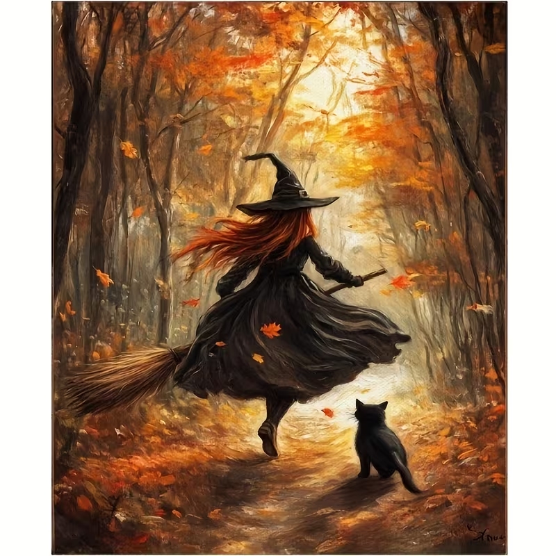 Retro Alloween Autumn Witch On - Home Decor Nepal ulasan dan harga