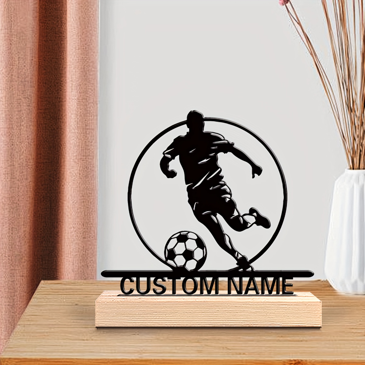 Custom Soccer Player Metal Sta - Home Decor Inspo ulasan dan harga