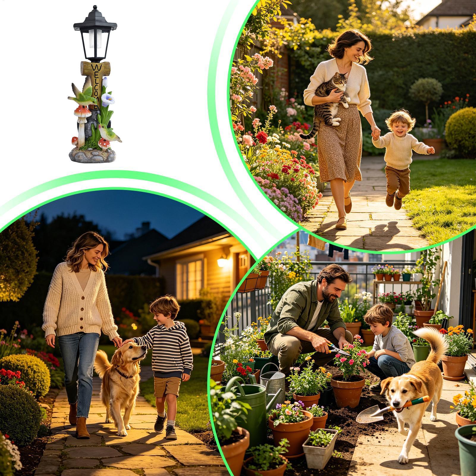Solar Garden Lights Statue Aut - Home Decor Statue ulasan dan harga