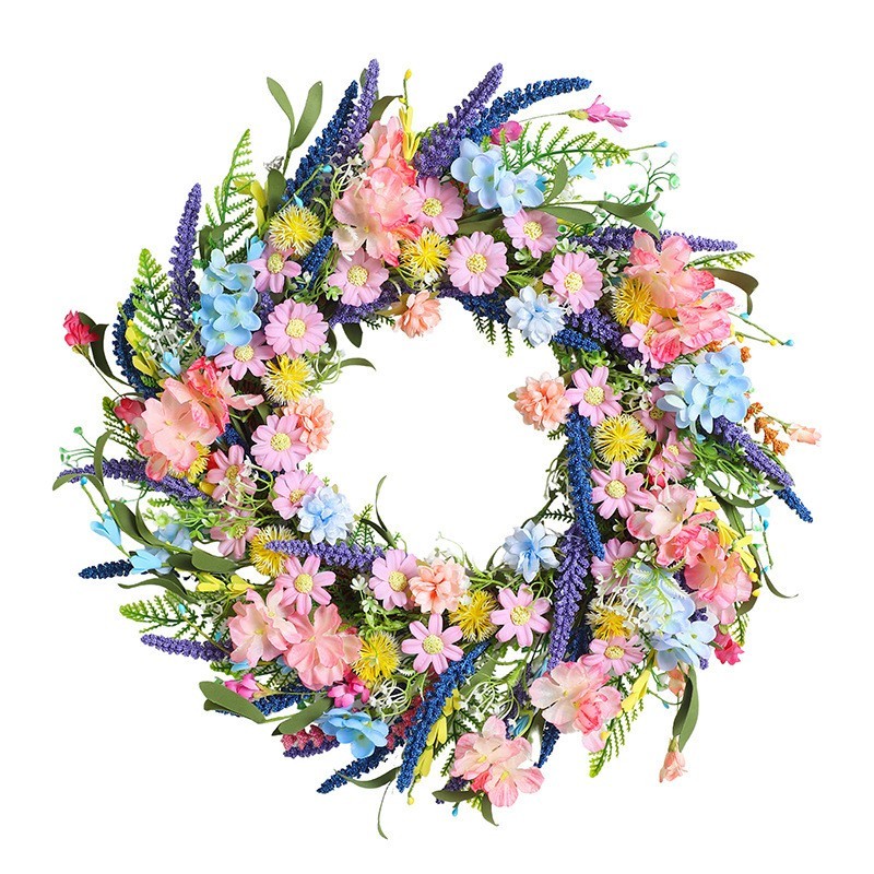 Artificial Daisy Flower Wreath - Home Decor Daisy ulasan dan harga