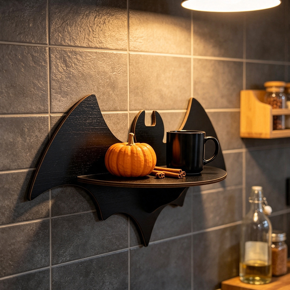 Halloween Wall Shelf Wooden Gh - Floating Shelves ulasan dan harga