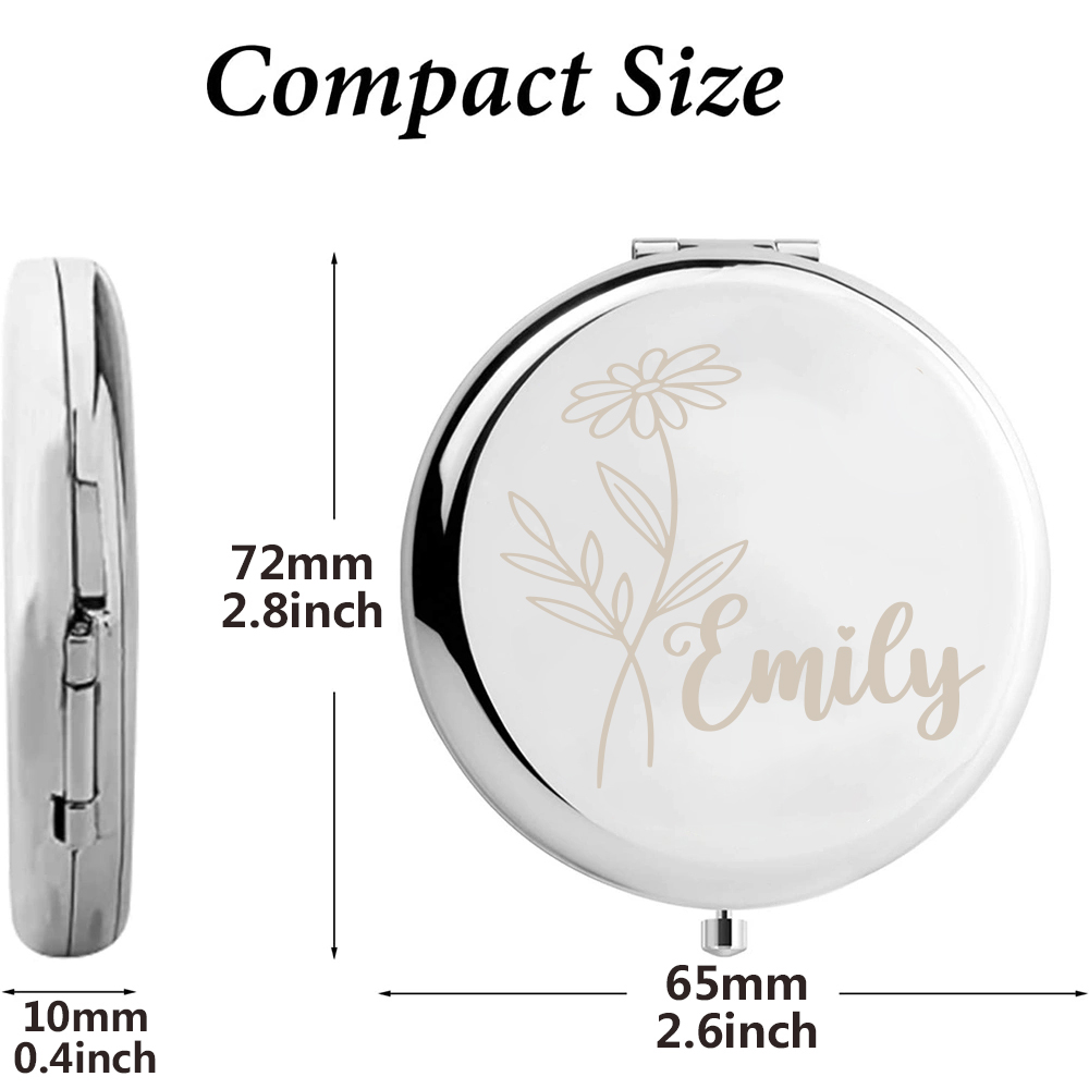 1pc flowers with name laser mi - Home Decor Mirror ulasan dan harga