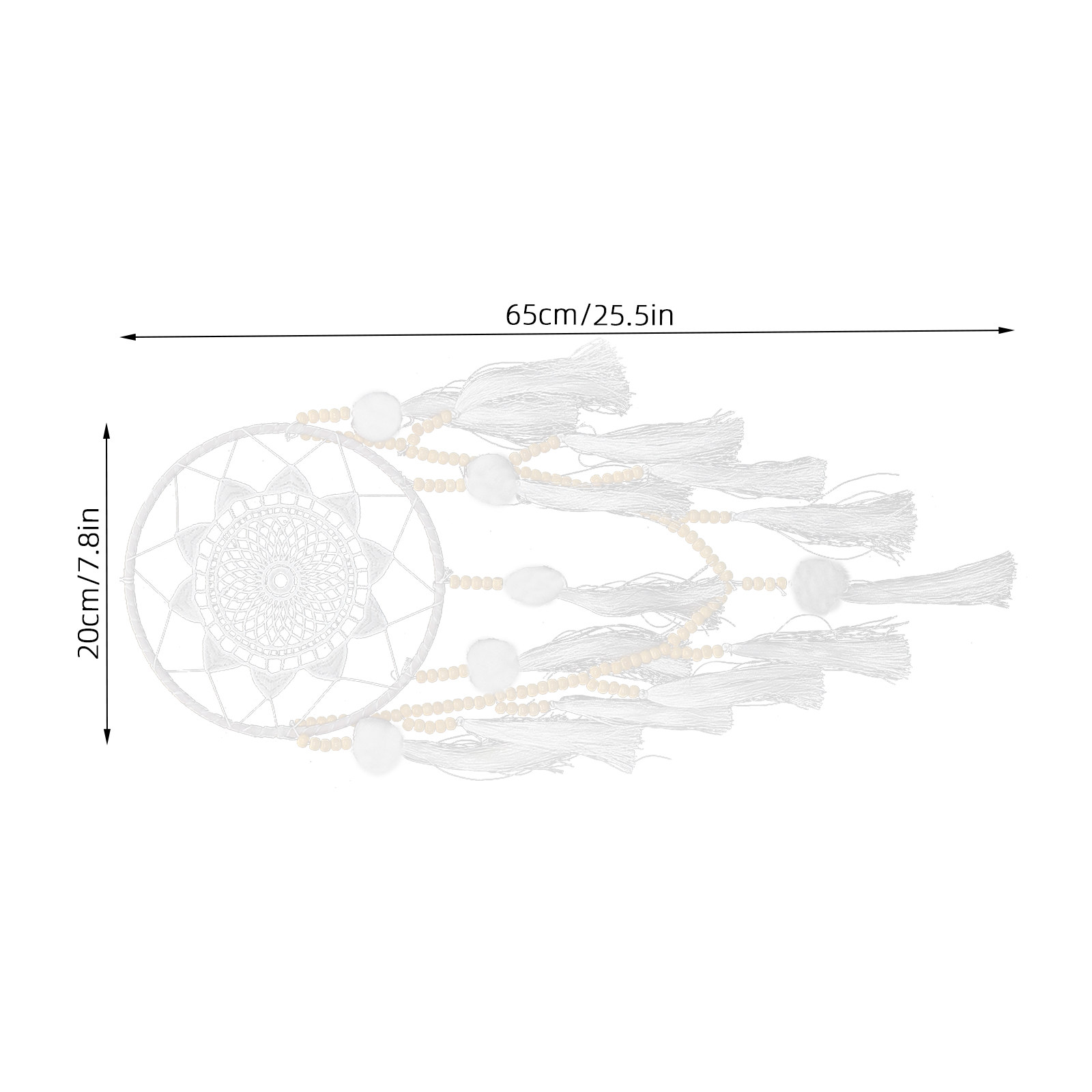Large White Dreamcatcher Bohem - Macrame Wall Hanging ulasan dan harga