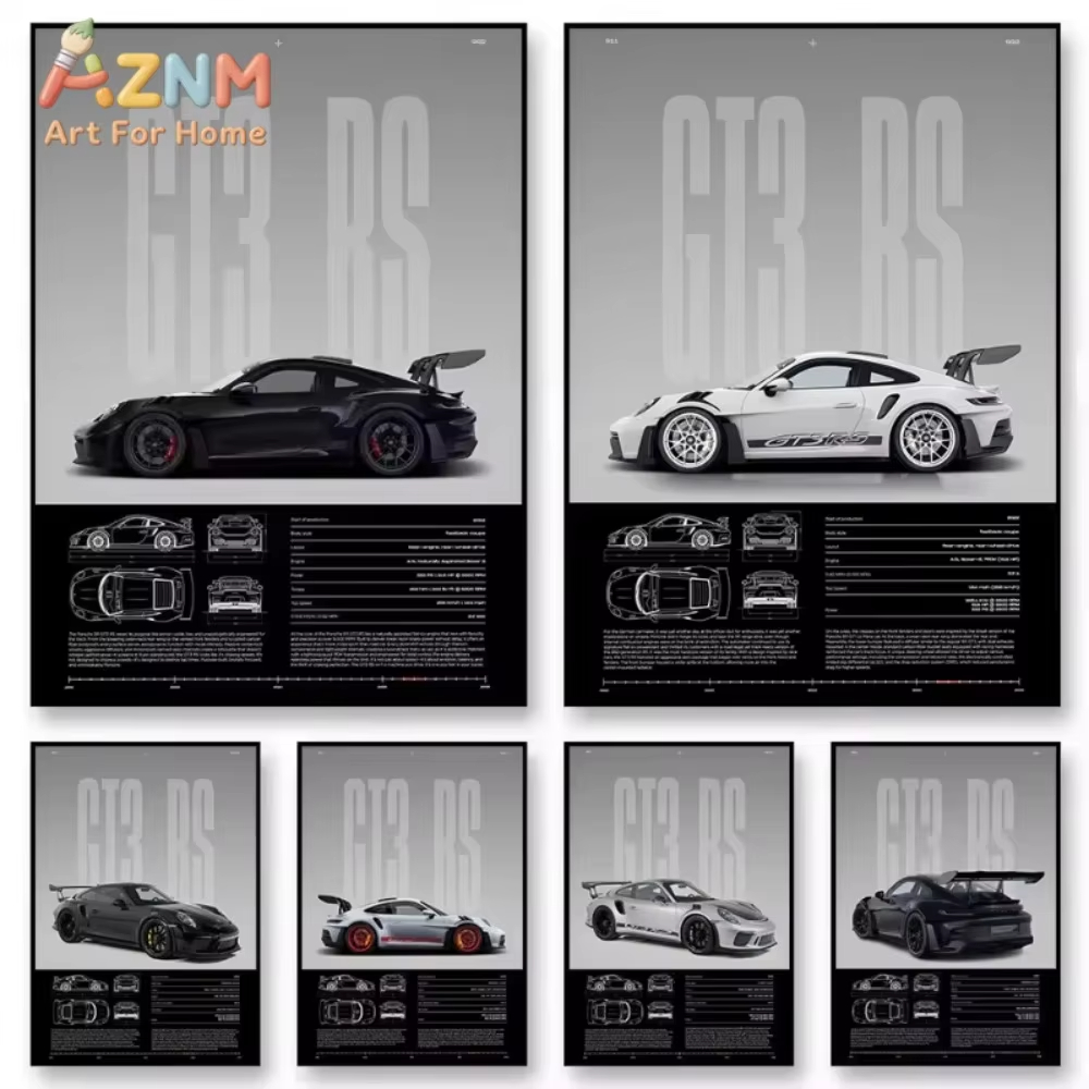 1pc Minimalist 911 GT3-RS 718  - Home Decor Minimal ulasan dan harga