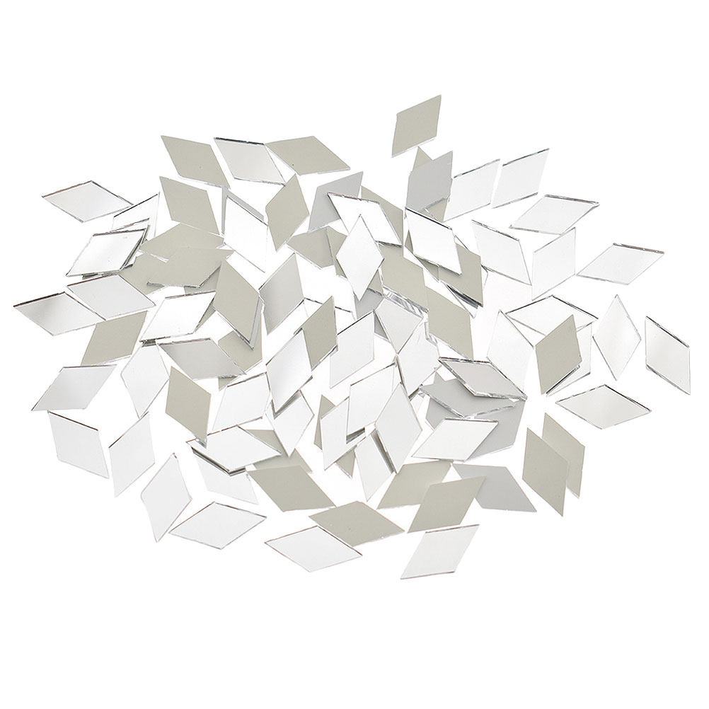 200Pcs Small Rhombic Mirror Ti - Home Decor Mirror ulasan dan harga