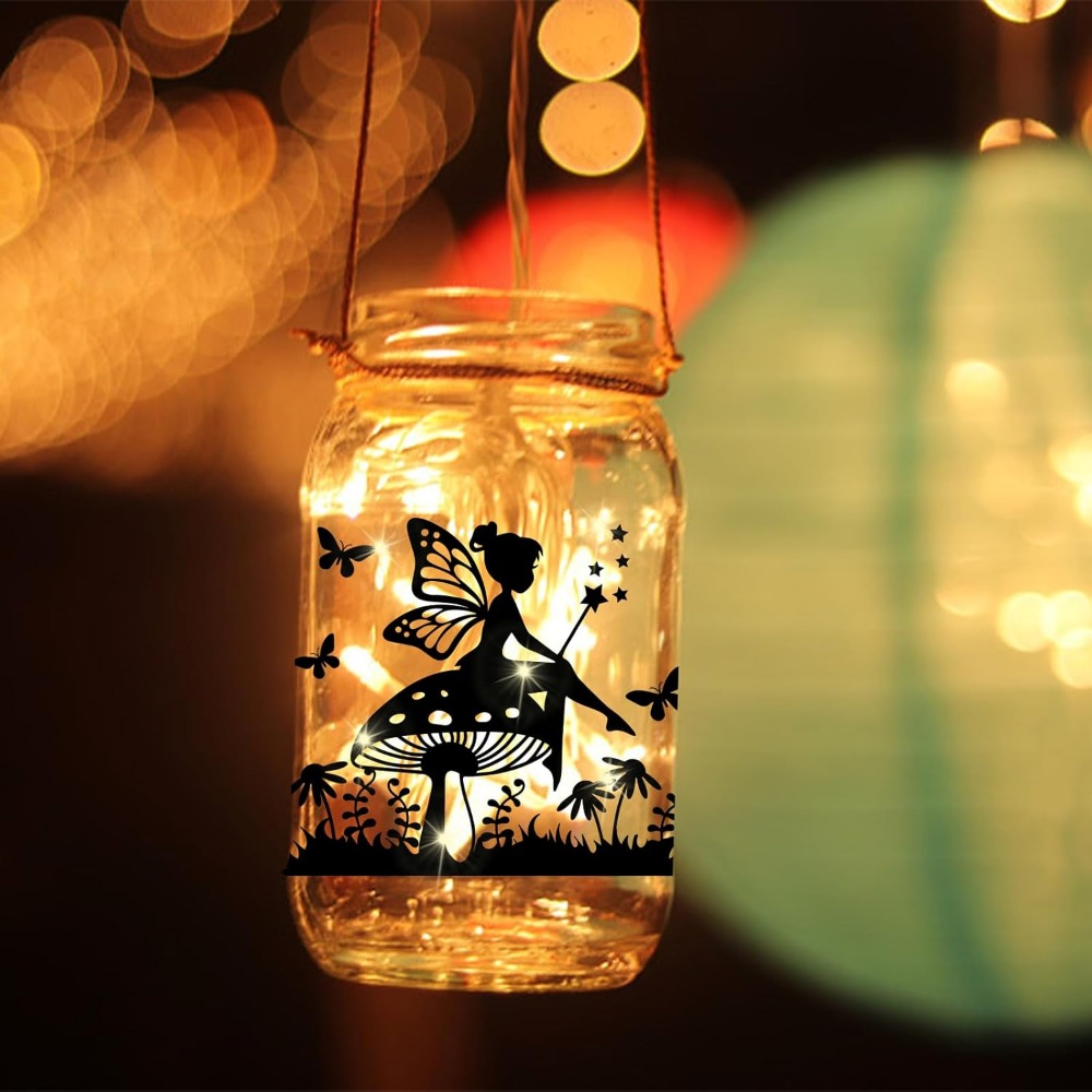 Elf Silhouette Jar Cutouts Pap - Home Decor Kit ulasan dan harga