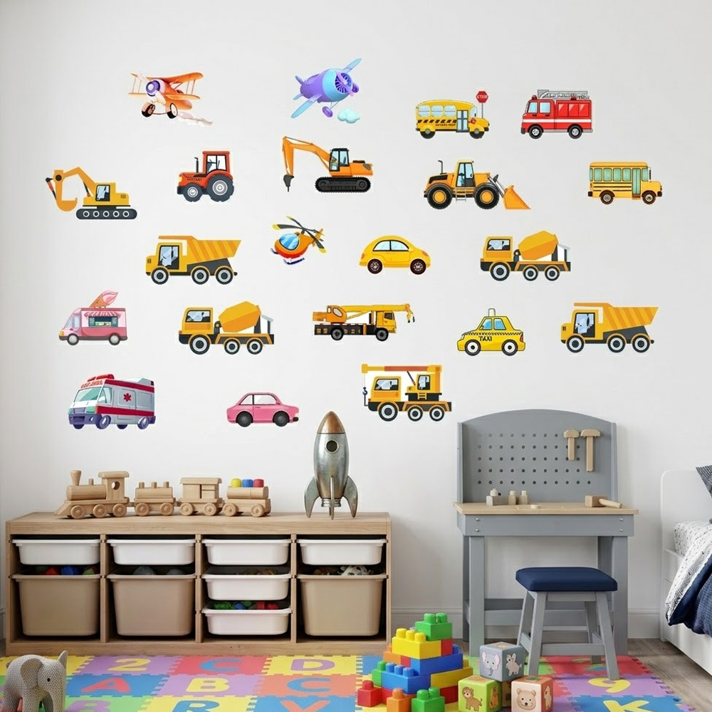 Luminous Car Wall Sticker 21Pc - Home Decor Kit ulasan dan harga