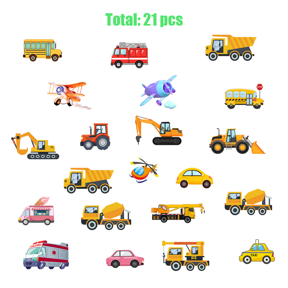Luminous Car Wall Sticker 21Pc - Home Decor Kit ulasan dan harga